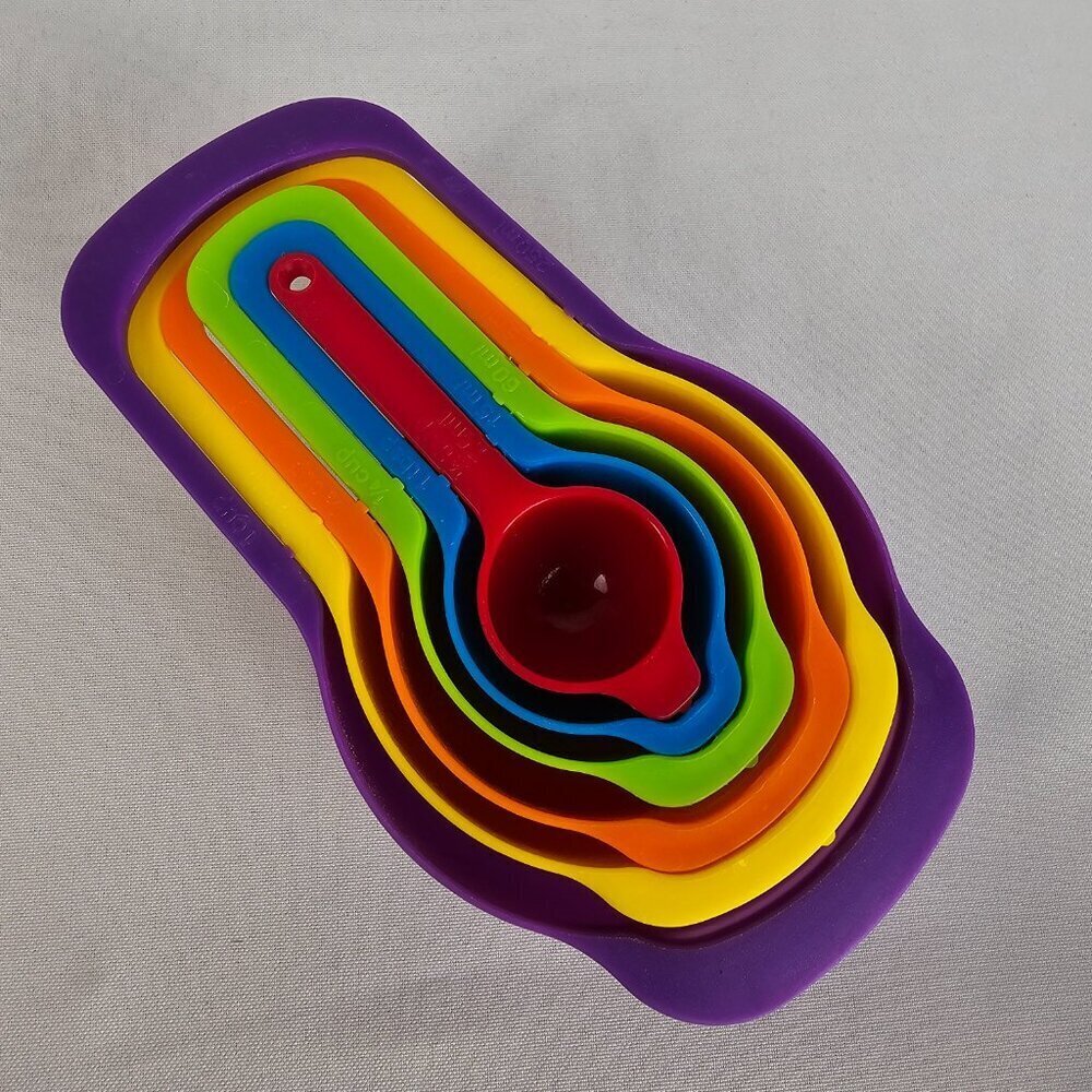 6PC Nested Colorful Measuring Cup Spoons - Picture 2 of 6